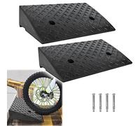 UISEBRT Juego de 2 Rampas de Goma para Bordillos, Portátil, Cuña Antideslizante para Silla de Ruedas, Umbral, Coche y Motocicleta