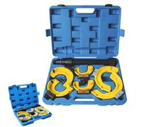 UISEBRT Juego de tensores de muelles universales para coche, tensores de hasta 1000 kg, sistema de puntal de tuning, herramientas de coche con caja de plástico azul