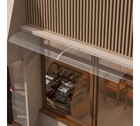 UISEBRT Marquesina moderna de 3,5 mm transparente para puerta de casa, incluye material de montaje, protección UV y lluvia, nieve para puerta, ventana, balcón, 50 x 200 cm