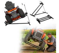 UISEBRT Podnośnik para tractores con asiento, polipasto para cortadora de césped, de acero para máx. 400 kg, ajuste de inclinación 45°, versión telescópica para un 30% de ahorro de espacio, negro