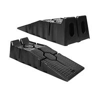 UISEBRT Rampas de acceso para coche, 2 unidades, 2,5 toneladas, carga de carga, rampa para coche, rampa de acceso de plástico, rampa para bordillos, color negro, 90 x 31 x 22,5 cm