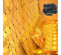 UISEBRT Red de Luces LED Cadena de Luces 6 x 4 m, Lámpara decorativa de interior y exterior para Navidad, Halloween, Bodas, con 8 modos de luz, Blanco cálido