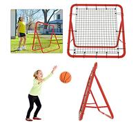 UISEBRT Red de Rebote Plegable para fútbol Rebotador con 5 niveles ajustables para entrenamiento Fútbol Tenis Béisbol 100x100x65cm Rojo