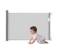 UISEBRT Rejilla de Protección Extensible para Puertas y Escaleras - 0-180 cm, Barrera para Perros, Bebés y Mascotas - Color Gris