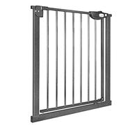 UISEBRT Rejilla de protección para Puertas sin taladrar, Rejilla de protección para escaleras para niños, 75 - 85 cm de Ancho, con Cierre automático para bebé, Rejilla de protección de Metal, Negro