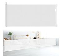 UISEBRT Rejilla protectora para puerta enrollable para escaleras, extensible, 0-300 cm, para bebés y mascotas, color blanco