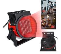UISERBT Calefactor cerámico 2000 W Eléctrico de bajo Consumo, con Protección contra Sobrecalentamiento, Calentador Eléctrico para Construcción, Garaje, Taller