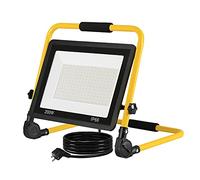 UISERBT Focos LED Exterior 200W Blanco Cálido Foco de Obra Incl. Impermeable IP66 Trabajo del Reflector del LED Cable de alimentación para el Garaje, jardín, Sitio de construcción