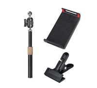 Uitndvyte Abrazadera telescópica soporte en forma de U para teléfonos de 4.5 a 11 pulgadas, múltiples dispositivos, compatible con varilla retráctil