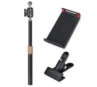 Uitndvyte Abrazadera telescópica soporte en forma de U para teléfonos de 4.5 a 11 pulgadas, múltiples dispositivos, compatible con varilla retráctil