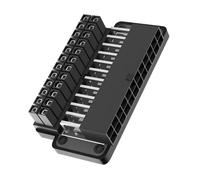 Uitndvyte Adaptador de corriente de 24 pines hembra a macho de 24 pines en ángulo de 90 grados, fuente de alimentación de 24 pines, puente conector de herramienta para escritorio