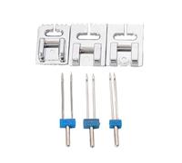 Uitndvyte Aguja doble para máquina de coser, 2/90, 3/90, 4/90, doble aguja con prensatelas para la mayoría de máquinas de coser