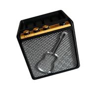 Uitndvyte Caja portátil para púas de guitarra, soporte de púas de guitarra con forma de altavoz, estuche de almacenamiento para guitarristas principiantes, multicolor