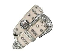 Uitndvyte Cinturón punk de piel sintética para mujer con detalles de metal metálico, 4 colores elegantes para uso diario y ocasiones especiales, cintura punk de poliuretano suave