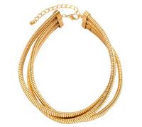 [Uitndvyte] collar de cadena grande collar de joyería collar de exageración gargantilla de metal trenzado llamativo de hierro gargantilla