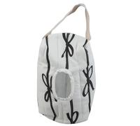 Uitndvyte Elegante bolsa de almacenamiento de toallitas húmedas a rayas con lazo resistente de algodón para viajes y uso diario, dispensador de toallitas húmedas para el hogar, White, Talla única