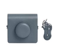 Uitndvyte Funda de piel sintética suave para cámara de viaje, bolsa de hombro para cámara de película ancha + correas para el hombro, gris oscuro