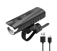 Uitndvyte Potente faro delantero de repuesto para bicicleta, impermeable, brillante, accesorios para bicicleta de montaña, 3 modos, faros delanteros potentes para bicicletas