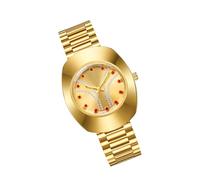 Uitndvyte Reloj de pulsera para parejas, resistente al agua, resistente al agua, analógico, para hombres y mujeres, oficina, casual, regalo de boda, esencial para parejas, dorado, Women model