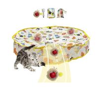 Uitndvyte Tapete de juego de interacción recargable con pelota de juguete de rodamiento rápido para interiores y persecución para gatitos que se autopromueven la pelota de rodamiento rápido