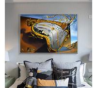 Uiujiij Pintura por números, pintura para adultos, la persistencia de la memoria, de Salvador Dalí, kit de arte en lienzo, pintura al óleo para principiantes