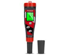 UIUZMAR Medidor de pH y EC para Hidroponia, Medidor Digital de pH Piscina, 4 en 1, Medidor de TDS PPM del Agua, Medidor de Conductividad y pH para Cultivo, Acuario, Liquido, Spa