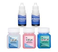 UIUZMAR Solución de Calibración de pH 7 y 4 10, Kit Calibración pH, 50 ml* (pH 7,00 4,00 &10,01) Solución Tampón de Calibración de pH con 10 ml de Solución Protectora de pH para Sonda de pH