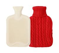 UIYIHIF Botella de agua caliente con cubierta de punto, bolsa de agua caliente clásica grande de 2 l para aliviar el dolor, calentador de manos y pies para calambres menstruales, compresas calientes