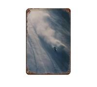 UIYTYBGAG Cartel de metal con diseño de aventura de esquí extremo, vintage, para pub, club, cafetería, bar, hogar, decoración de pared, póster retro de 20 x 30 cm