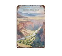 UIYTYBGAG Charyn Canyon - Cartel de metal vintage para decoración de pared, bar, bar, bar, decoración de pared, póster retro de 8 x 12 pulgadas (20 x 30 cm)