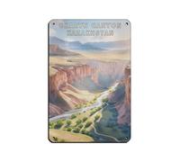 UIYTYBGAG Charyn Canyon - Cartel de metal vintage para decoración de pared, bar, bar, bar, decoración de pared, póster retro de 8 x 12 pulgadas (20 x 30 cm)