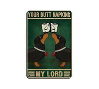 UIYTYBGAG Divertido póster de metal con texto en inglés "Dachshund" para retro. Letrero de metal para pintura de hierro para bar, cueva de gente, cafetería, garaje familiar, póster decorativo de pared