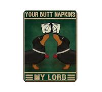 UIYTYBGAG Divertido póster de metal con texto en inglés "Dachshund" para retro. Letrero de metal para pintura de hierro para bar, cueva de gente, cafetería, garaje familiar, póster decorativo de pared