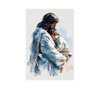 UIYTYBGAG Lienzo decorativo para pared, diseño de Safe in The Arms of Jesus, 60 x 90 cm