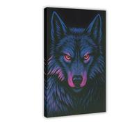 UIYTYBGAG Póster de lobo, lienzo de animales atrevidos, impresión artística para pared, 20 x 30 cm