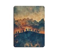 UIYTYBGAG Póster retro de El Señor de los Anillos, letrero de metal de estaño, arte elegante, pintura de hierro, bar, cueva, cafetería, familia, garaje, póster decorativo de pared, 30 x 40 cm