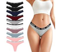 Uizuooy Tangas Mujer Pack Algodón Ropa Interior de 10 Multicolor-un4 M