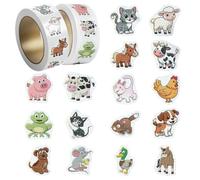 UJBVCX 1000 Pcs Pegatinas Animales Rollo Stickers de Recompensa
