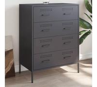 UJCHVHN Aparador antracita 68 x 39 x 89 cm, gabinetes de acero, bufés y aparadores de almacenamiento