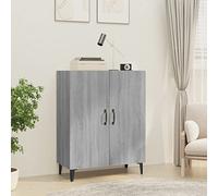 UJCHVHN Aparador Sonoma gris de 70 x 34 x 90 cm, gabinetes de madera diseñados y aparadores de almacenamiento