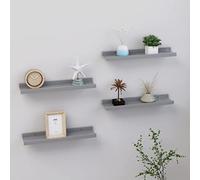 UJCHVHN Estantes de pared 4 unidades, color gris, 40 x 9 x 3 cm, estantes de pared y repisas