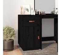 UJCHVHN Item-Armario de escritorio negro, 40 x 50 x 75 cm, madera maciza de pino, armarios y almacenamiento, armarios de almacenamiento y taquillas