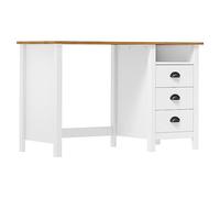 UJCHVHN Item-Desk Hill - Escritorio con 3 cajones, 120 x 50 x 74 cm, madera de pino maciza, escritorios de oficina