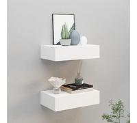 UJCHVHN Item-Estantes para cajones montados en la pared, 2 unidades, tablero de densidad media, 40 x 23,5 x 10 cm, estantes de pared y repisas