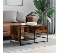 UJCHVHN Mesa de centro de roble ahumado, 85,5 x 51 x 45 cm, mesas de centro