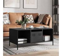 UJCHVHN Mesa de centro negra de 101,5 x 50 x 43,5 cm, laminada en frío, mesas de centro, mesas de centro