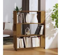 UJCHVHN Mueble para libros, divisor de habitación, color marrón, 80 x 25 x 101 cm, estantería de madera maciza y estantes de pie