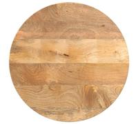 UJCHVHN Tablero de mesa de 60 x 2,5 cm de diámetro redondo de madera maciza de mango, accesorios de mesa