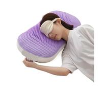 UJEDFHV Almohada Viscoelastica Almohada De Espuma De Memoria, Gel Que Protege Las Vértebras Cervicales, Pectina, Almohada For Dormir En Casa, Almohada Central De Hueso Sin Presión(Purple)