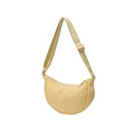 UJEDFHV Bolso hobo de nailon para mujer Bolso bandolera con cremallera de nailon for hombres y mujeres bola masa en forma media luna debajo las axilas para el día a día(Light Yellow)